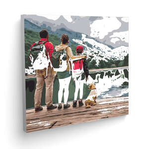 Dipingere con i numeri 50x50-Cornice -  Pezzi