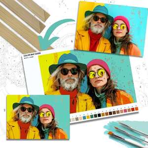 La tua foto come kit Dipingi con i numeri - Dipingila, appendila!